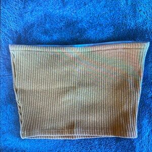Ribbed Tan Tube Top